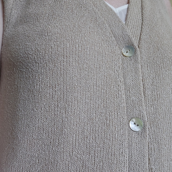 Mango Tan Sleeveless Cardigan VEST - Picture 2 of 5